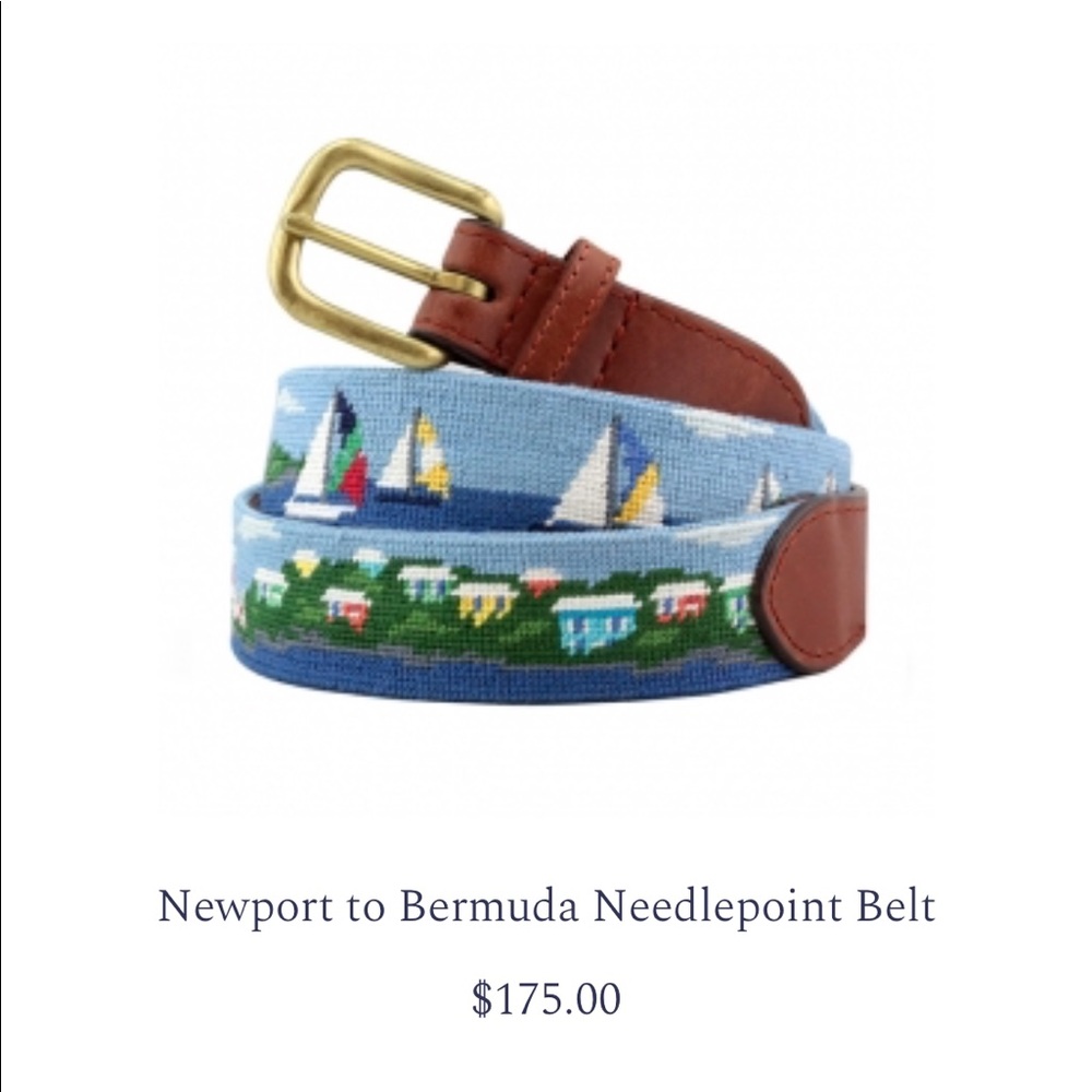 Newport to Bermuda Needlepoint Belt
